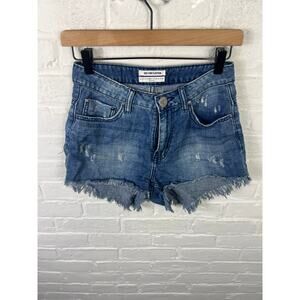 One X One Teaspoon Women's Denim High Waist Bonita Shorts High-Rise Blue Size 26